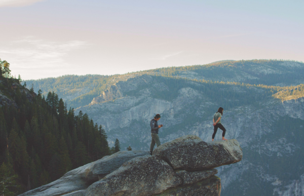 Hiking on the mountain