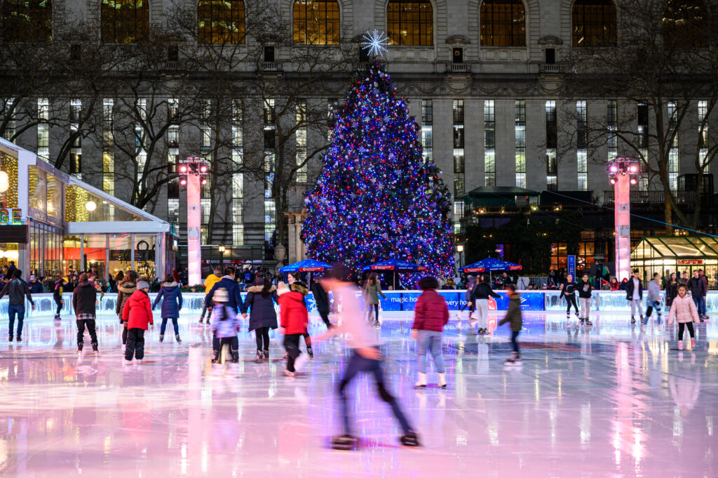 ice skating in bryant park new york